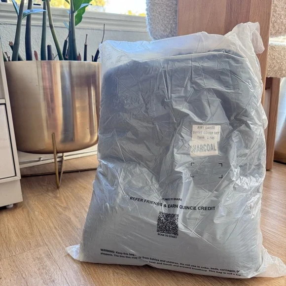 Quince Charcoal Duvet Cover Set